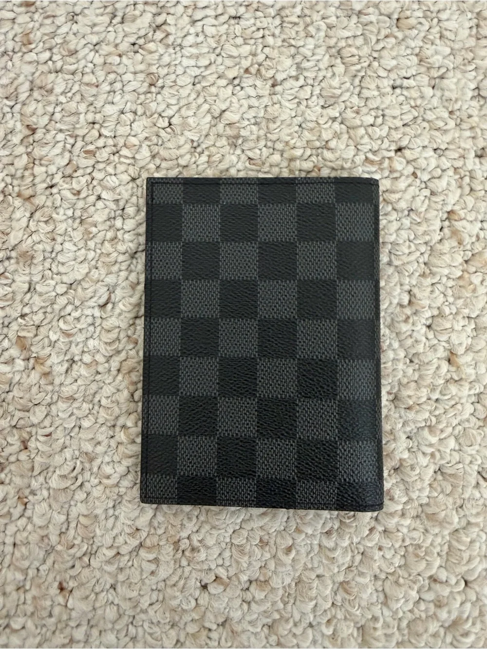 Louis Vuitton Black Damier Graphite Passport Holder
